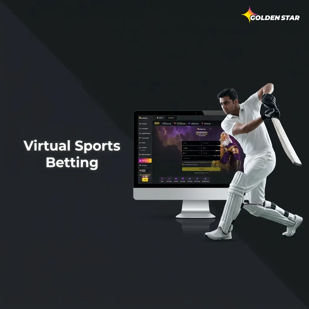 Virtual sports betting on Golden Star Canada featuring football, horse racing, basketball, and tennis simulations