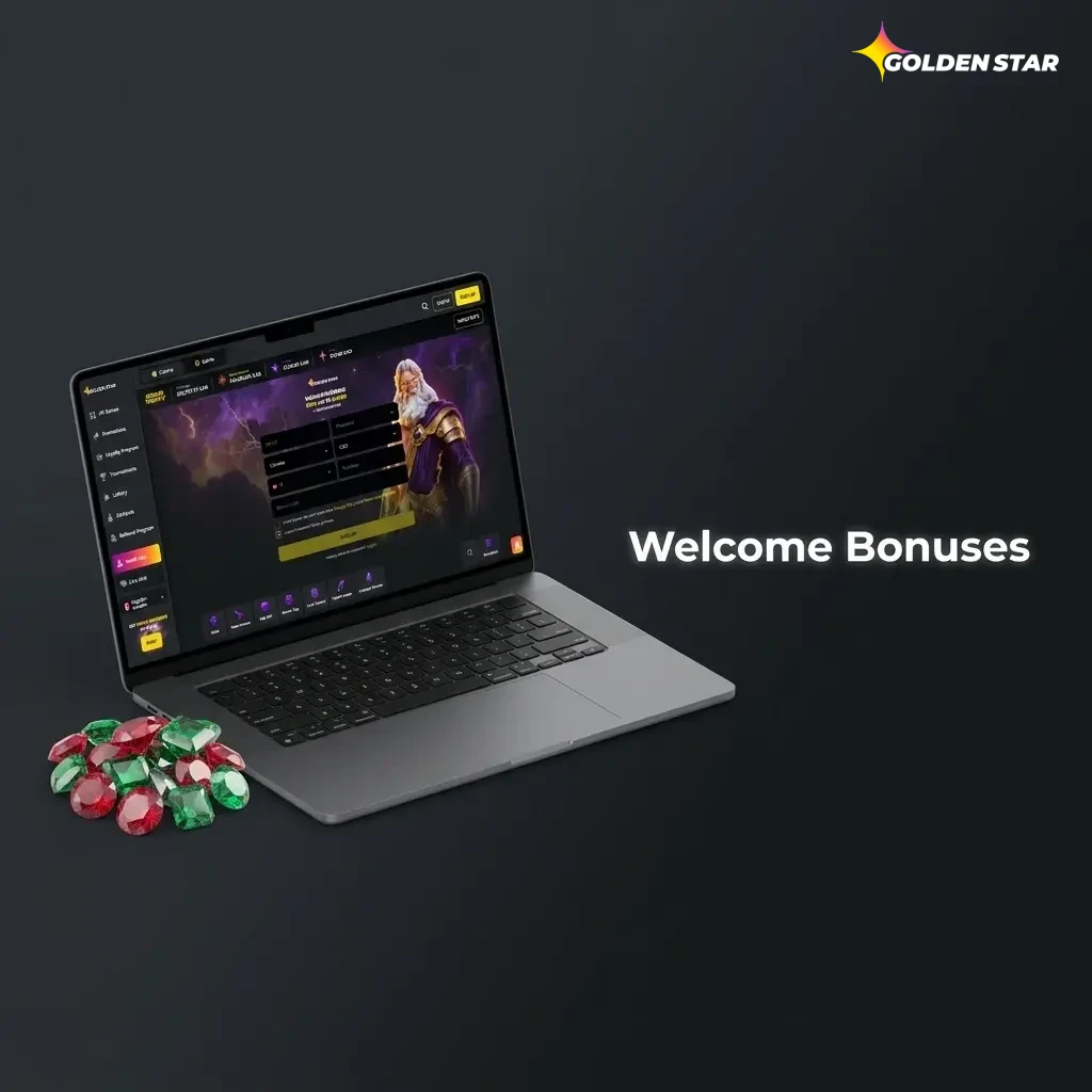 Golden Star Casino welcome bonuses table showing offers up to $1,500 plus 300 free spins for Canadian players